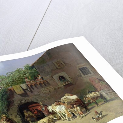 Italian Village Forge by Heinrich Burkel