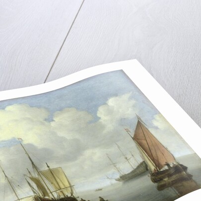 Seascape by Willem van de the Younger Velde