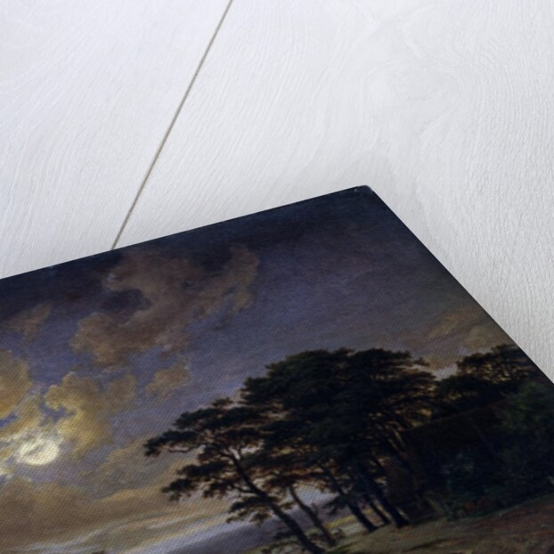 Holstein Sea - Moonlight, 1847 by Johann Georg Haeselich