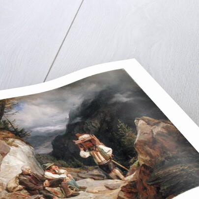 Rest on the Mountain, 1848 by Hermann Kauffmann