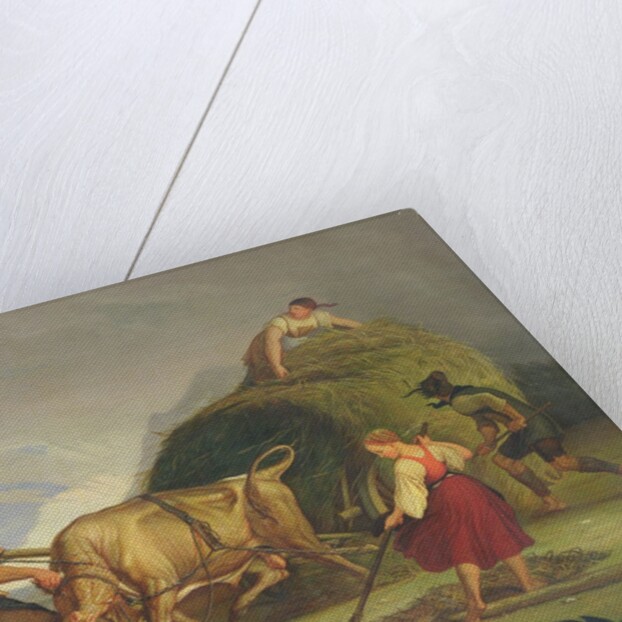 Harvesting the Hay Before the Storm, 1844 by Rudolph Friedrich Wasmann