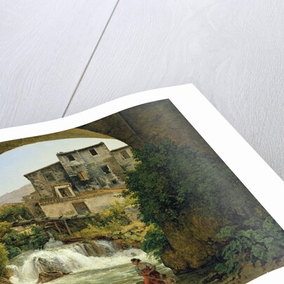 Under the arch of a bridge in Italy, 1822 by Joseph Rebell