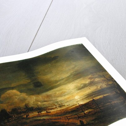 Canal at Moonrise by Aert van der Neer