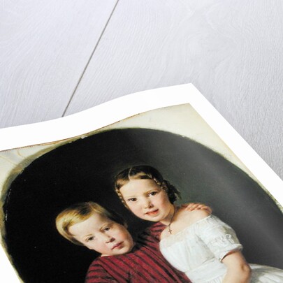 Portrait of Two Children, 1844 by Ferdinand Georg Waldmuller