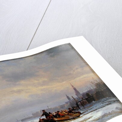 Ship in Ice, 1854 by Egidius Linnig