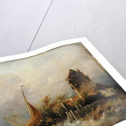 The Homecoming of the Fishing Boat, 1846 by Salomon Leonardus Verveer