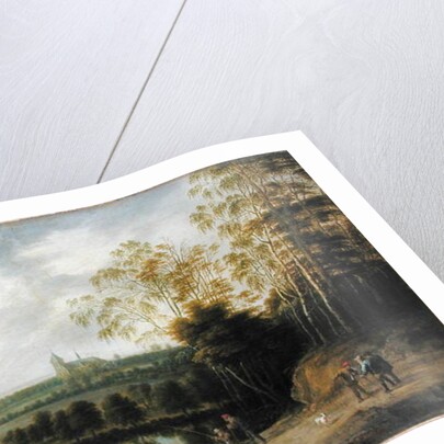 Landscape with Fisherman by Lucas van Uden