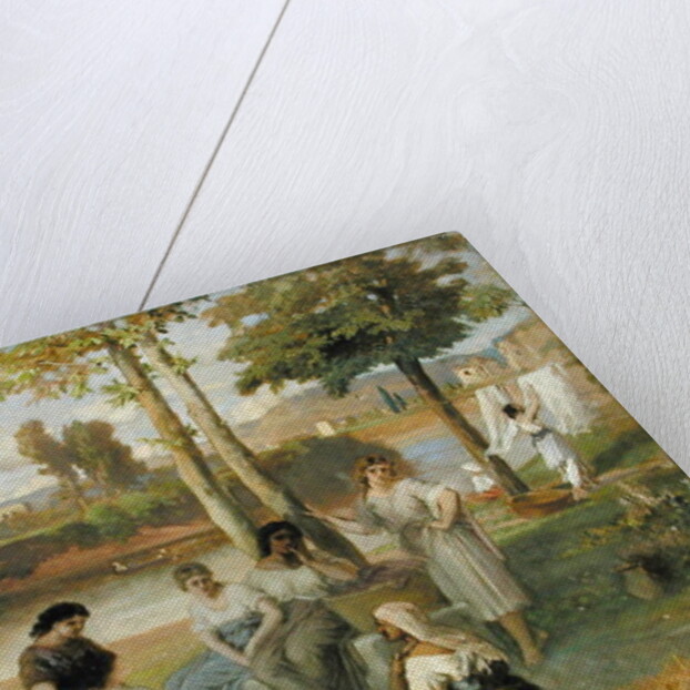 Washing on the Tiber, 1864 by Heinrich Dreber