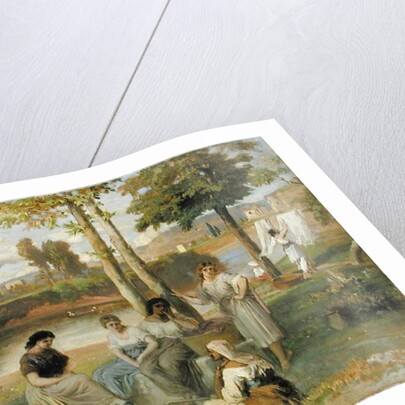 Washing on the Tiber, 1864 by Heinrich Dreber