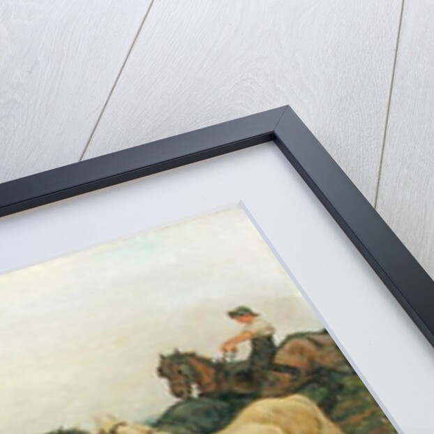 Bathing Horses after Work, 1884 by William Frank Calderon