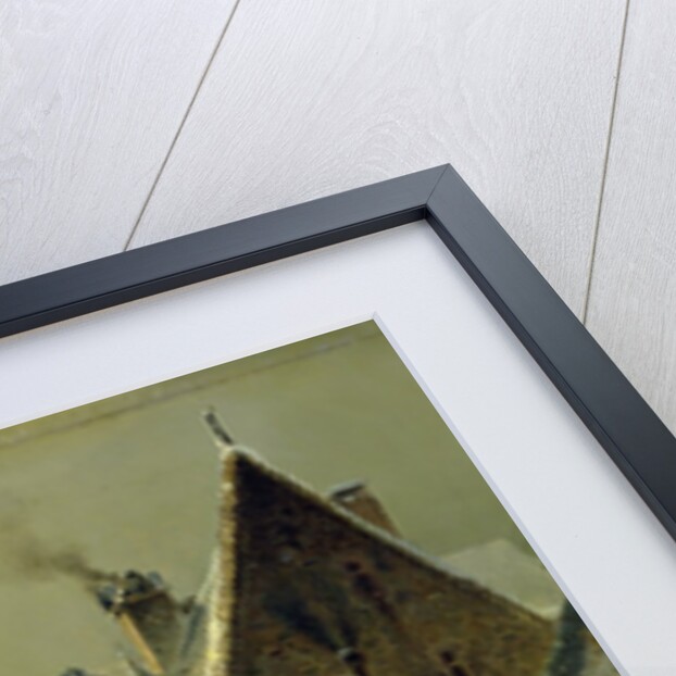 Une petite ville sur le Rhin, XIXe siècle by August Schlieker