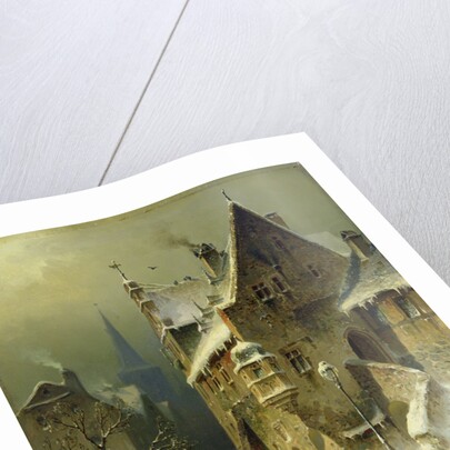 Une petite ville sur le Rhin, XIXe siècle by August Schlieker