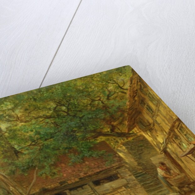 A Farmhouse Courtyard, 1862 by Anton Burger