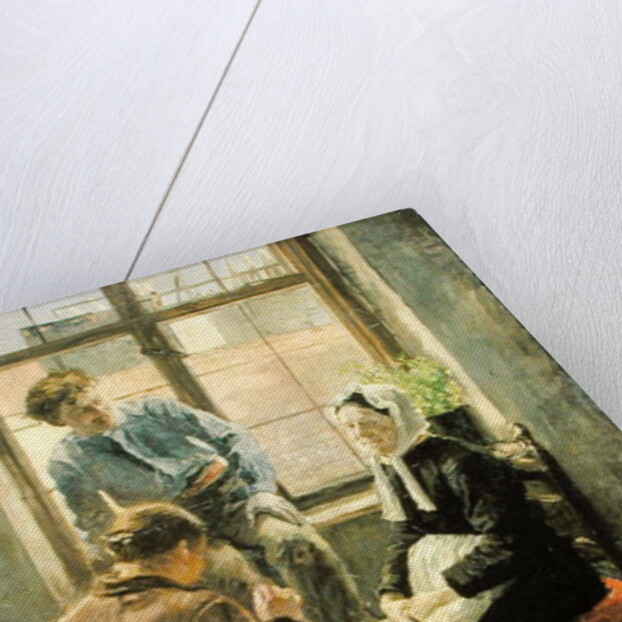 Darning by Fritz von Uhde