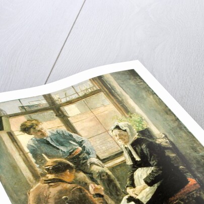 Darning by Fritz von Uhde