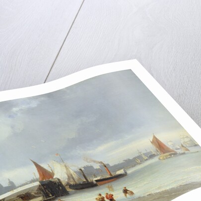 The Docks on the Bank at Greenwich by Julius Hintz
