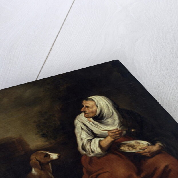 Old Woman with Dog by Bartolome Esteban Murillo