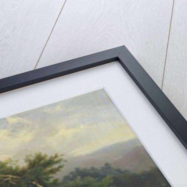 Forest Landscape with Waterfall by Julius Bakof