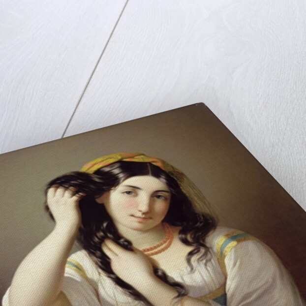 A Sicilian Playing with her Hair by Michele Cusa