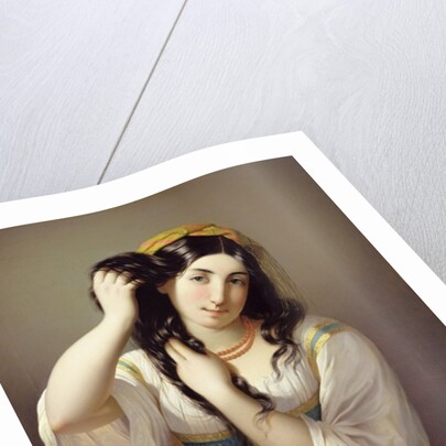 A Sicilian Playing with her Hair by Michele Cusa