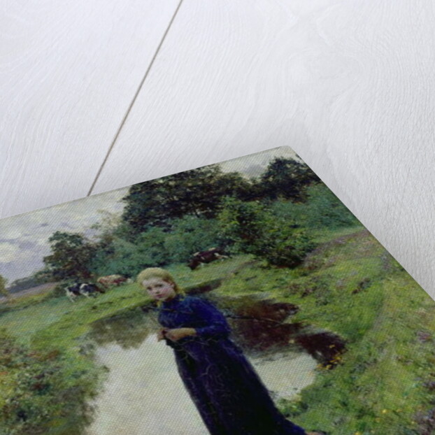 Young Girl in the Fields by Evariste Carpentier