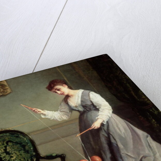 `Angel and Devil' or `Playing Diabolo, The-Devil-on-two-Sticks' 1868 by Cesare Felix dell' Acqua