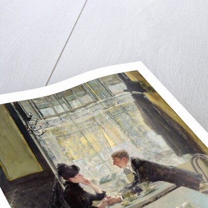 Lovers in a Cafe by Gotthardt Johann Kuehl