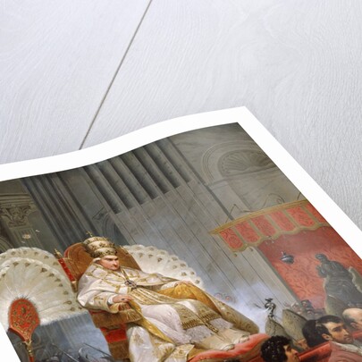 Pope Pius VIII in St. Peter's on the Sedia Gestatoria by Emile Jean Horace Vernet