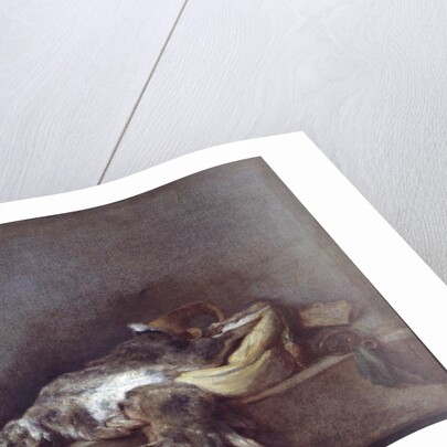 Still Life with Rabbits, a Gamebag and a Powder Horn, c.1755 by Jean-Baptiste Simeon Chardin