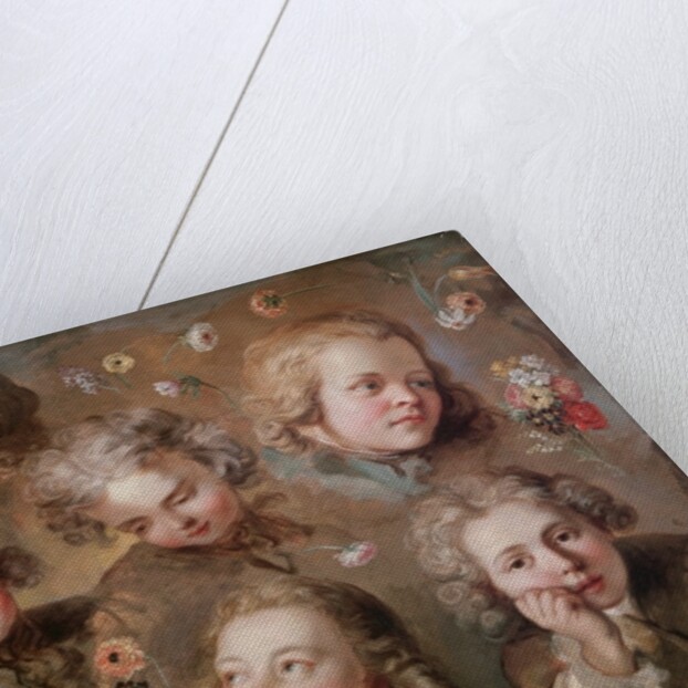 Children's heads and flowers by Nicolas-Bernard Lepicie