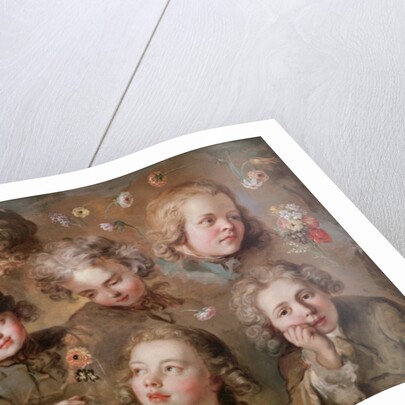 Children's heads and flowers by Nicolas-Bernard Lepicie