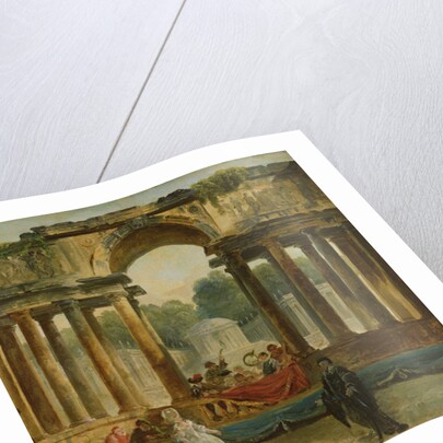 Dance and concert in a park by Hubert Robert