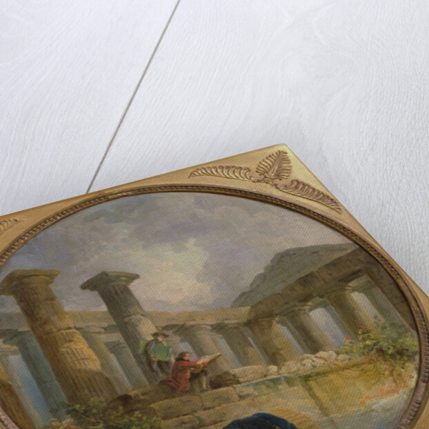 Ruins of a temple imitating Paestum, c.1760 by Hubert Robert