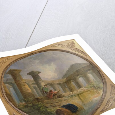 Ruins of a temple imitating Paestum, c.1760 by Hubert Robert