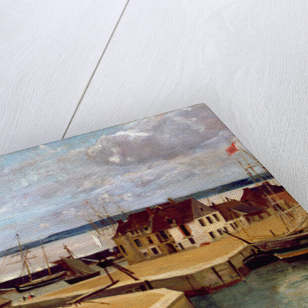 Honfleur, Houses on the Quay, 1830 by Jean Baptiste Camille Corot