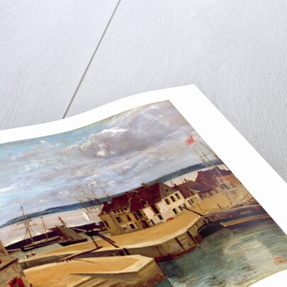 Honfleur, Houses on the Quay, 1830 by Jean Baptiste Camille Corot