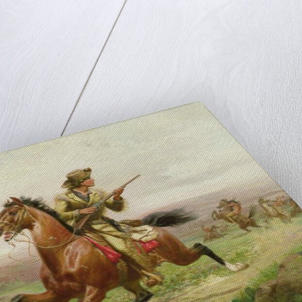 Buffalo Bill Fighting the Indians by Louis Maurer