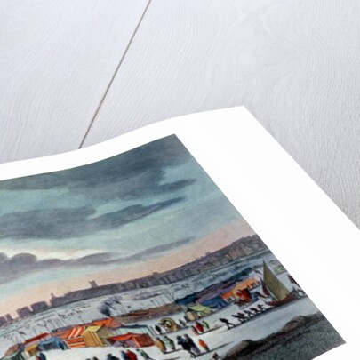 Frost Fair on the River Thames near the Temple Stairs in 1683-84 by Thomas Wyke