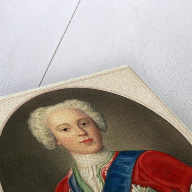 Portrait of Prince Charles Edward Louis Philip Casimir Stewart the Young Pretender or 'Bonnie Prince Charlie' by English School