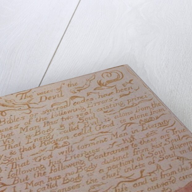 The Marriage of Heaven and Hell; The Voice of the Devil, c.1790 by William Blake