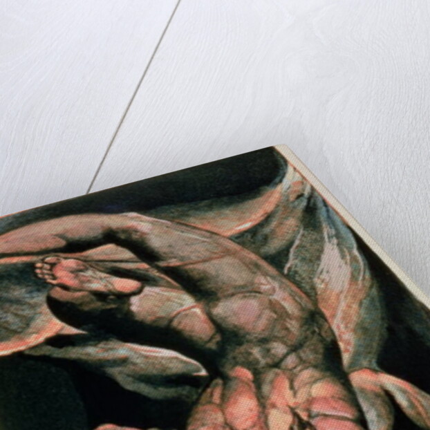 The First Book of Urizen; Man floating upside down, 1794 by William Blake