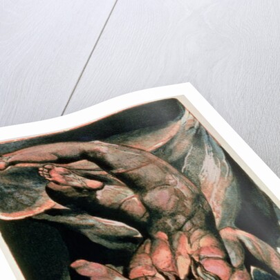 The First Book of Urizen; Man floating upside down, 1794 by William Blake