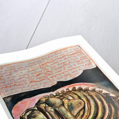 Book of Urizen; the creation of Urizen in material form by Los, 1794 by William Blake