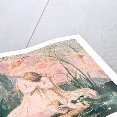 Book of Thel; Thel leaning over the 'Matron Clay' and the worm, 1789 by William Blake