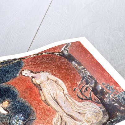 Book of Thel; the Lily bowing before Thel, before going off 'to mind her numerous charge among the verdant grass', 1789 by William Blake