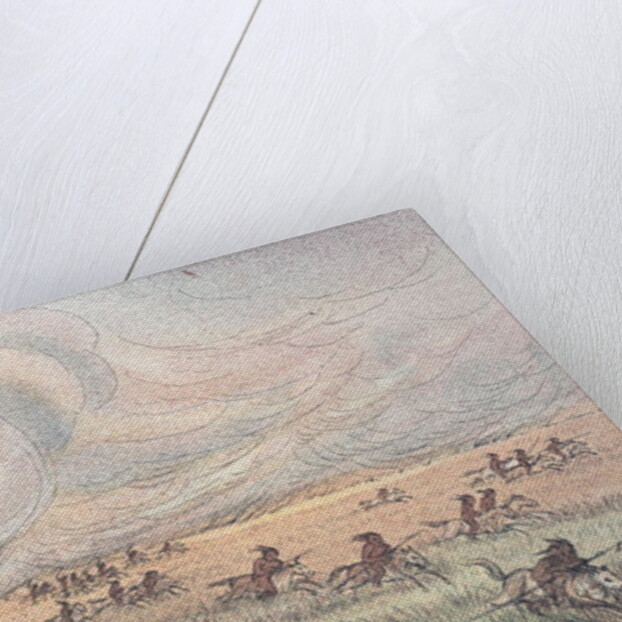 Missouri prairie fire by George (after) Catlin