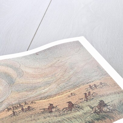 Missouri prairie fire by George (after) Catlin