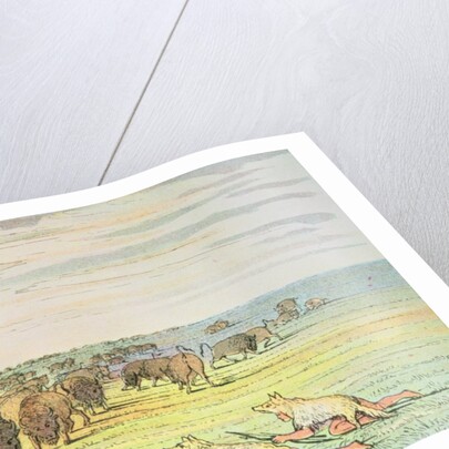 Stalking buffalo by George Catlin