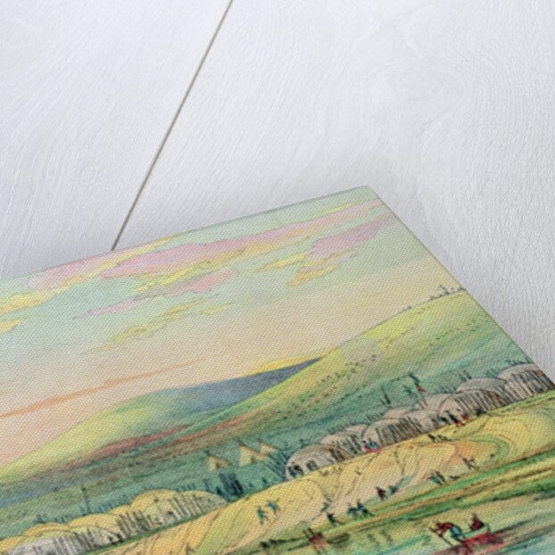 Riccaree village by George Catlin