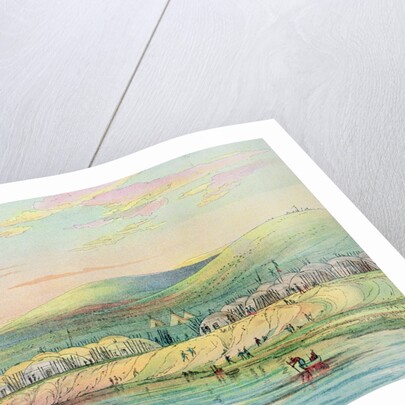 Riccaree village by George Catlin